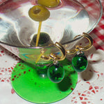 Olive Charm Hoop Earrings - blóma!Goldblóma!NecklaceGold