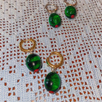 Olive Charm Hoop Earrings - blóma!Goldblóma!NecklaceGold