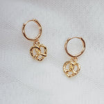 Pretzel Charm Mini Hoops - blóma!blóma!Earrings