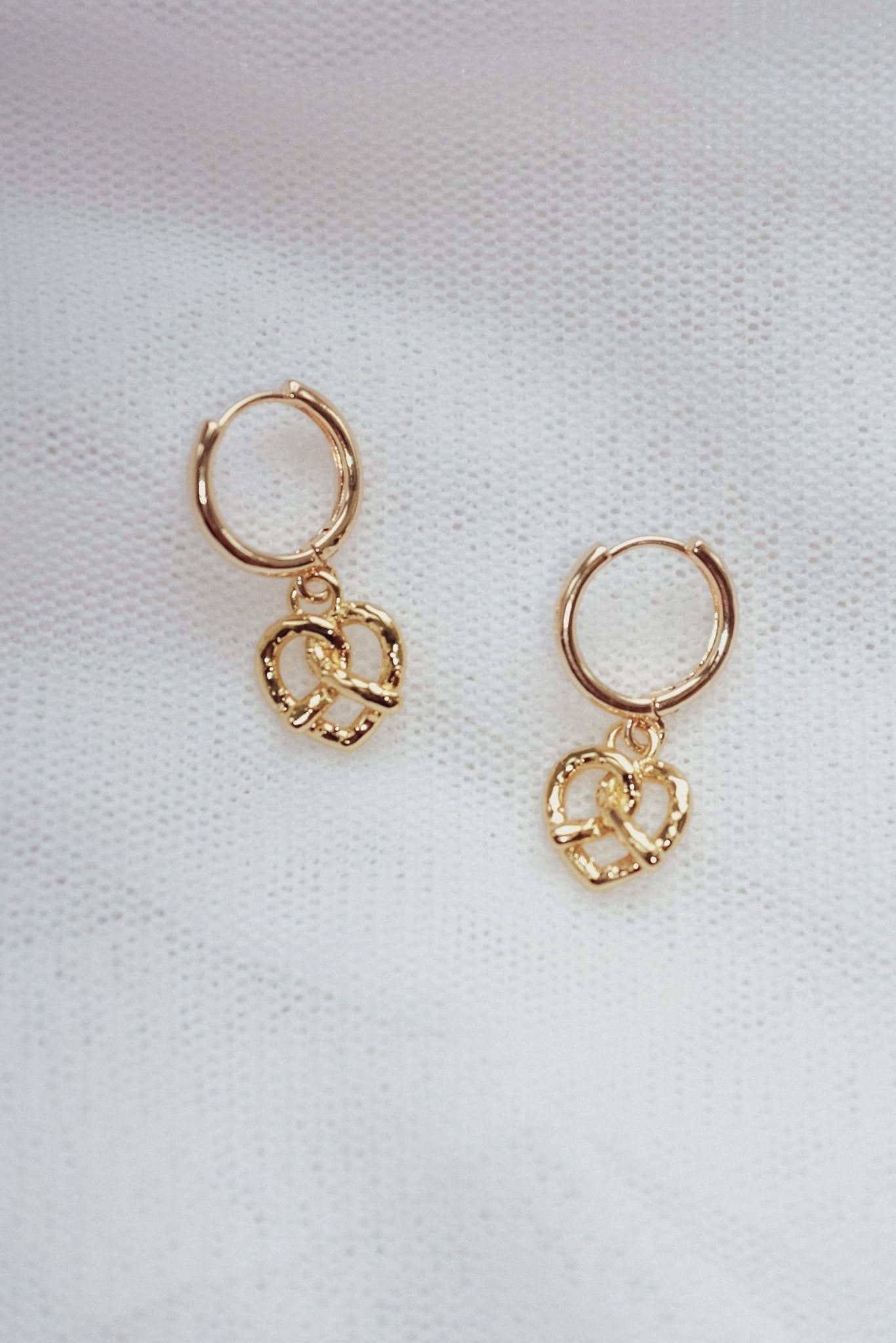 Pretzel Charm Mini Hoops - blóma!blóma!Earrings