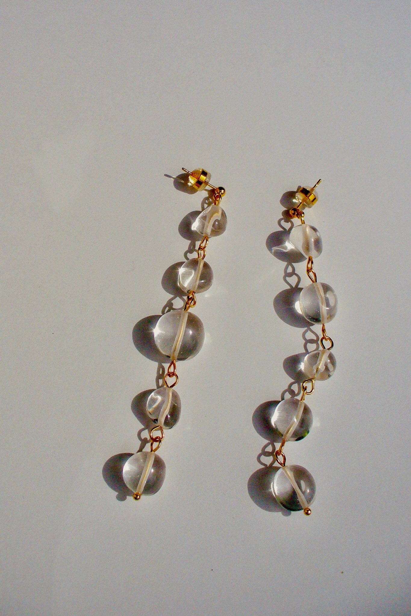 Quartz Nugget Earrings - blóma!Goldblóma!EarringsGold