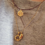 Rose Charm Wire Necklace - blóma!GoldRedblóma!NecklaceGoldRed