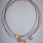 Rose Charm Wire Necklace - blóma!GoldRedblóma!NecklaceGoldRed