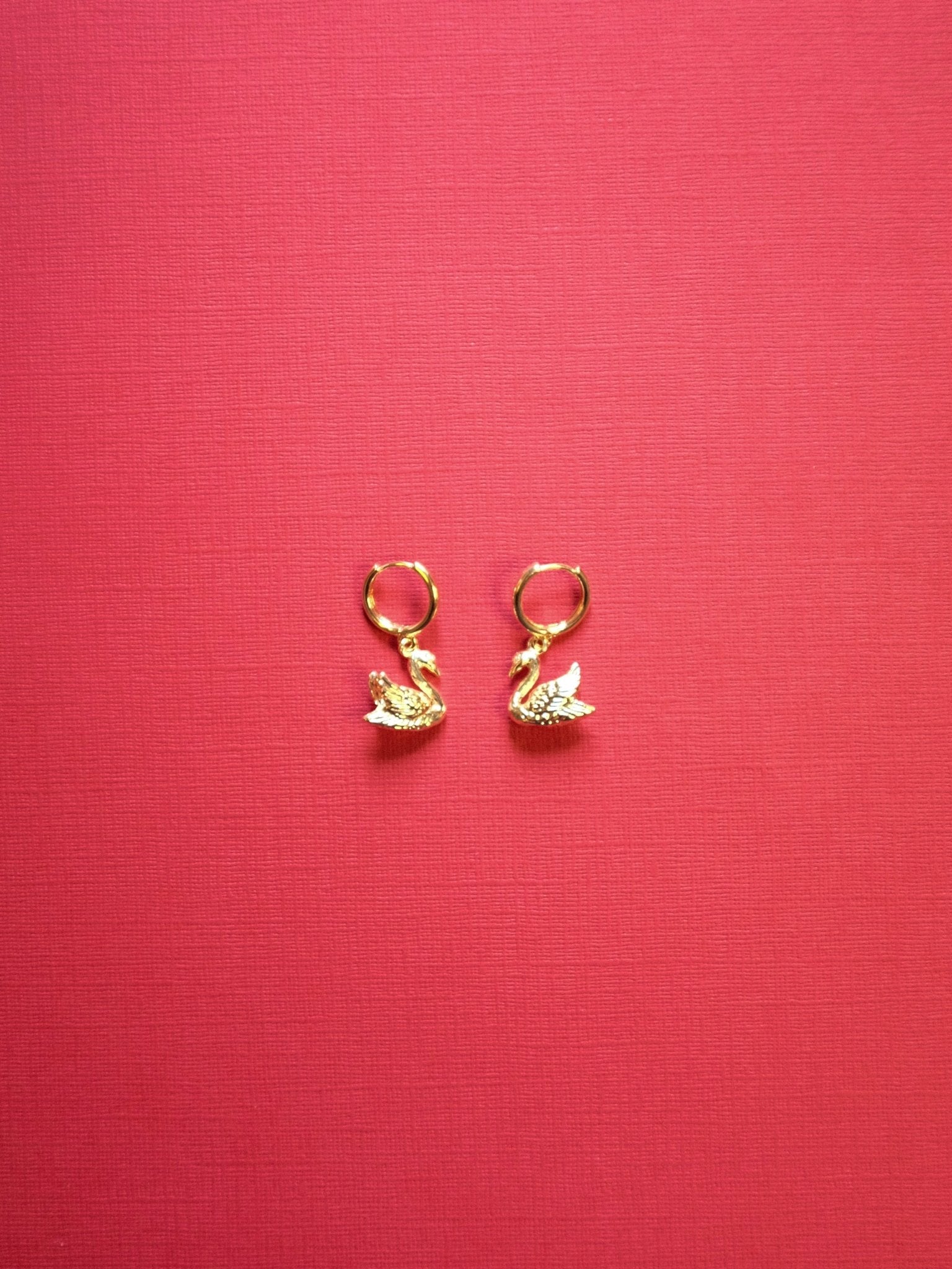 Swan Mini Hoops - blóma!blóma!Earrings