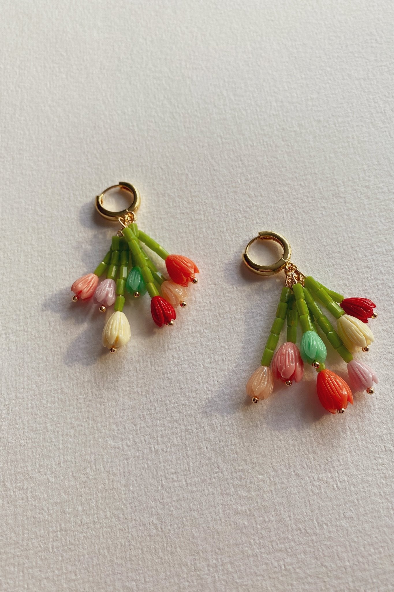 Tulip Bouquet Mini Hoop Earrings - blóma!GoldblomashopEarringsGold